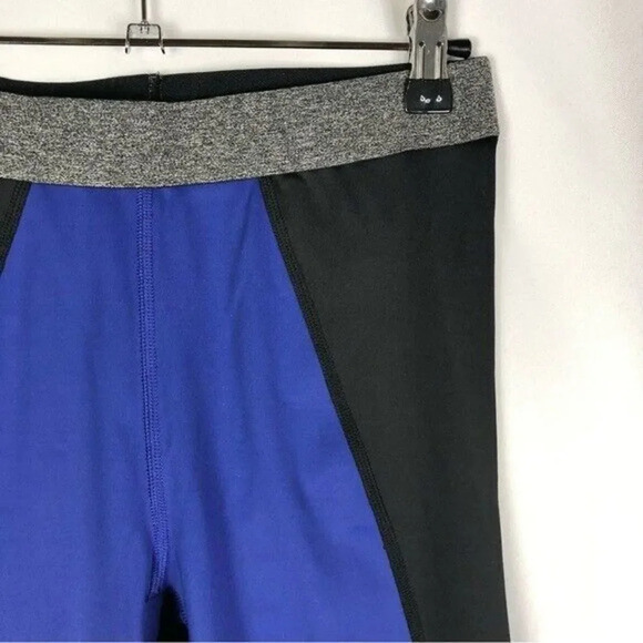 Athleta X Derek Lam 10C Blue & White Colorblock Cropped Athletic Leggings S - Picture 4 of 6